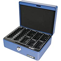 HMF 308-05 Caja de caudales- para monedas 20 x 16 x 9 cm- azul